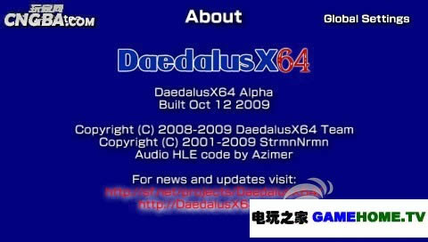 PSP用N64模拟器最新版DaedalusX64 r560下载