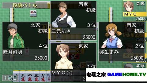 PSP《麻雀霸王 便携版2段级战特别版》日版游戏下载